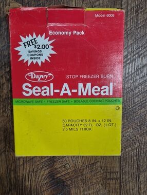 Vintage Dazey Seal A Meal Economy Pack - 13 Pouches Cottagecore Rustic Kitchen